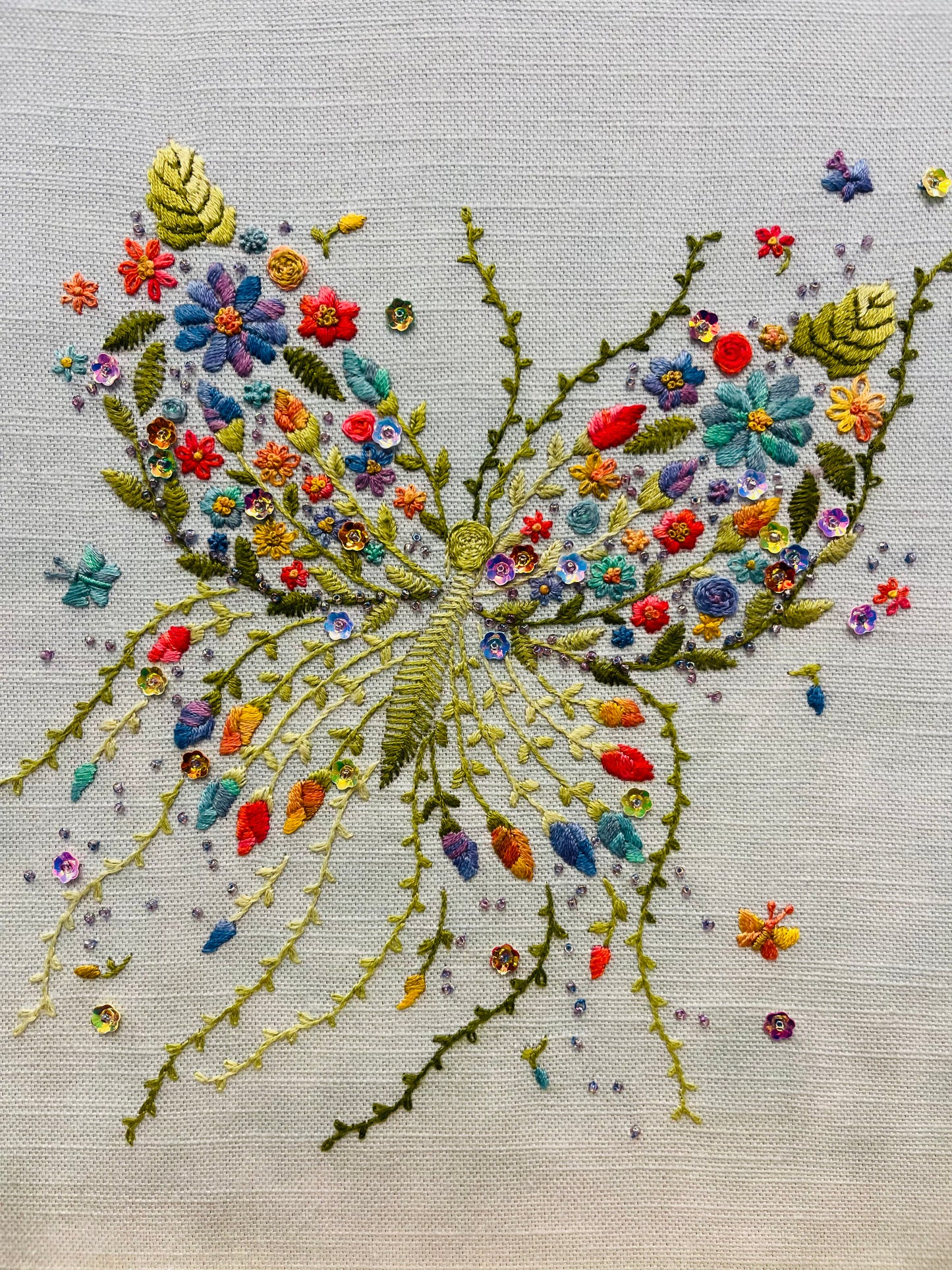 Spring Flight Butterfly Embroidery Project