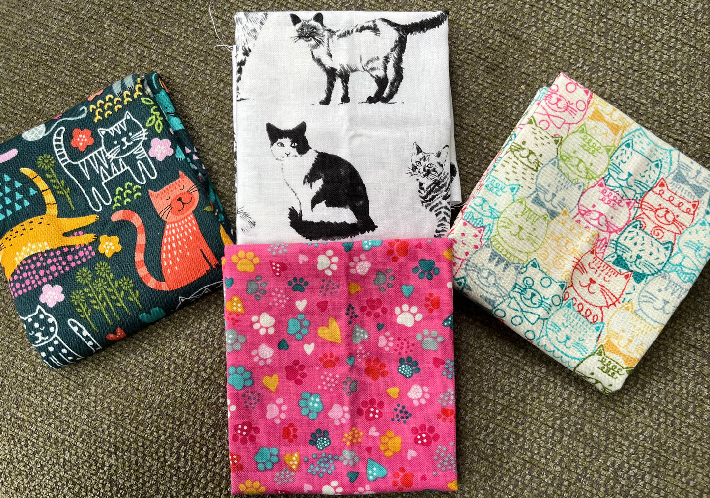 Cat & Kitten Fabric Fat Quarter Bundle - for Cat Lovers Everywhere!