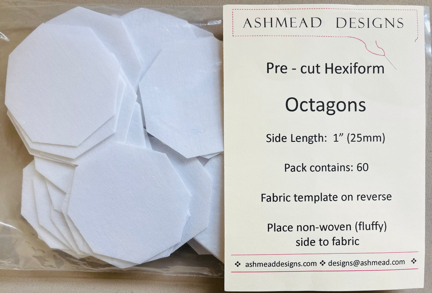 Pre-Cut Quilting Hexiform English Paper Piecing Packs by Ashmead Designs **SALE**