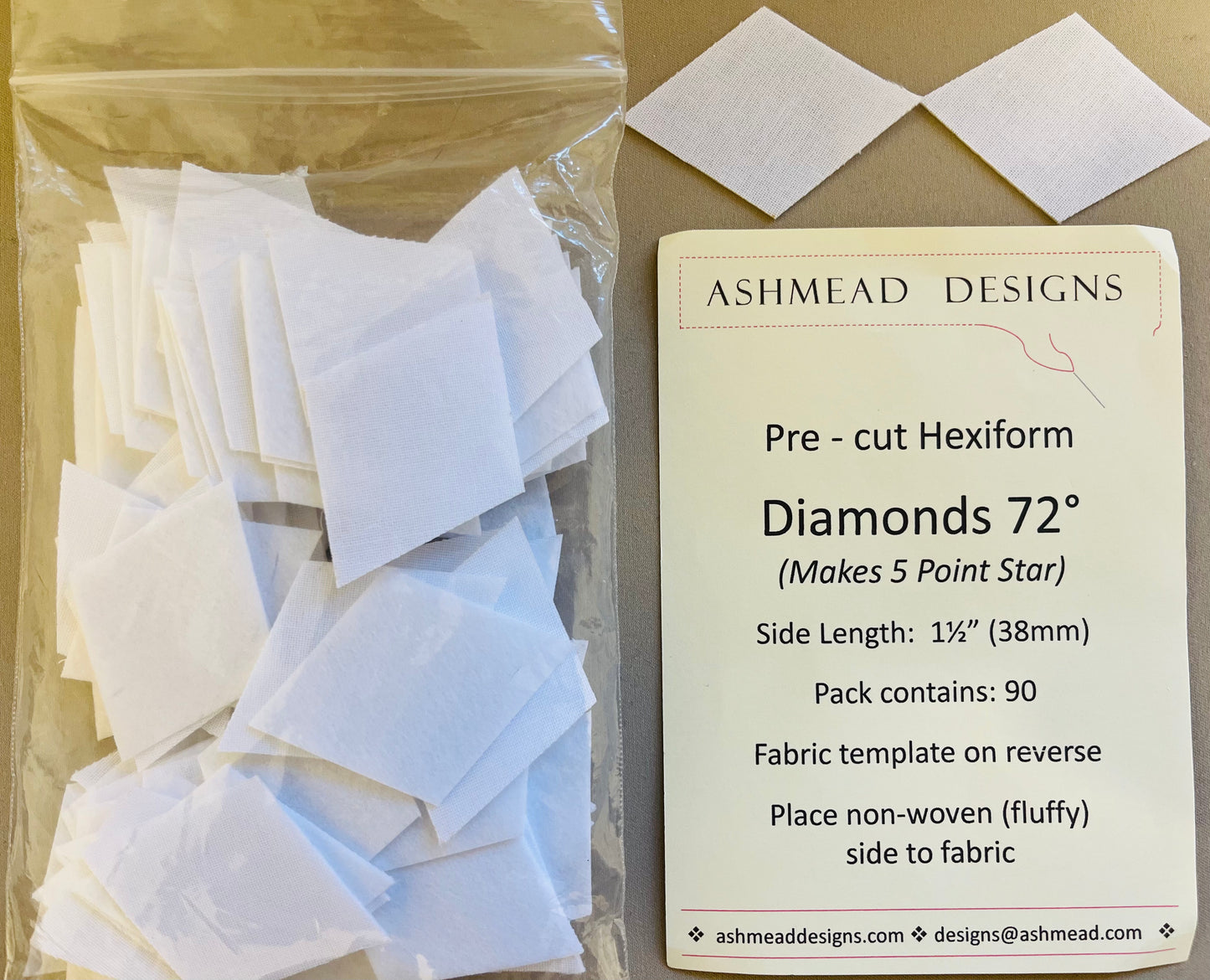 Pre-Cut Quilting Hexiform English Paper Piecing Packs by Ashmead Designs **SALE**