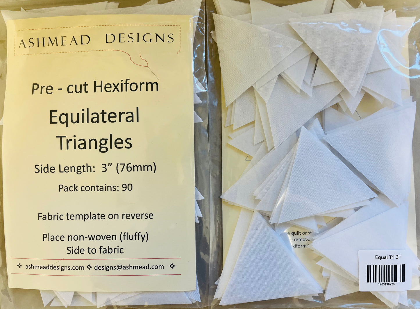 Pre-Cut Quilting Hexiform English Paper Piecing Packs by Ashmead Designs **SALE**