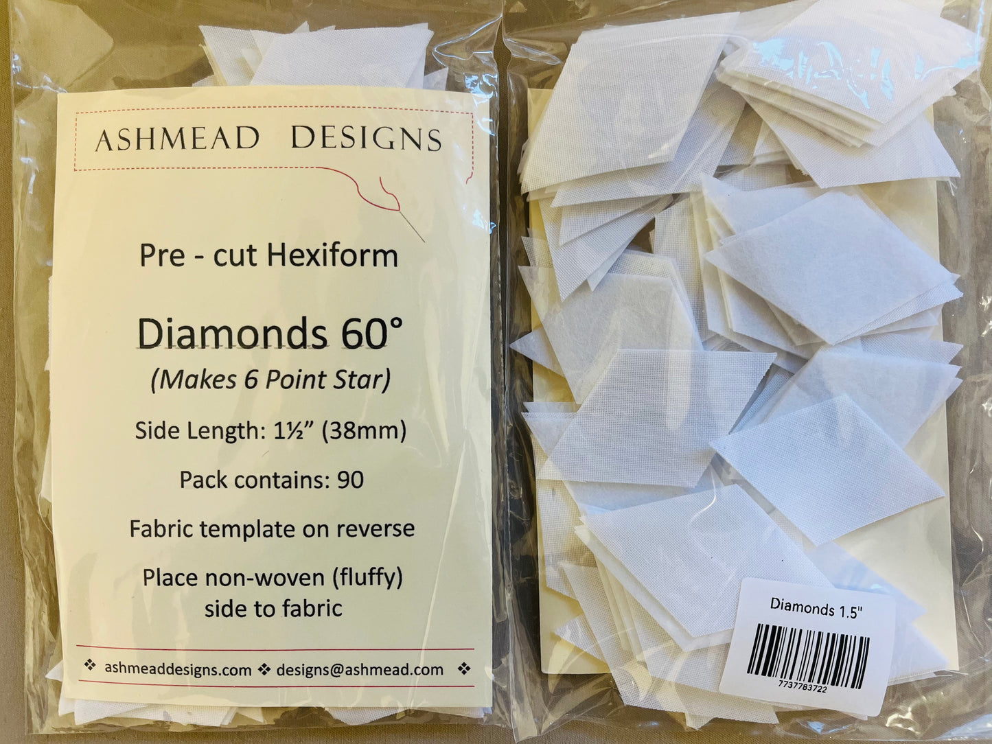 Pre-Cut Quilting Hexiform English Paper Piecing Packs by Ashmead Designs **SALE**