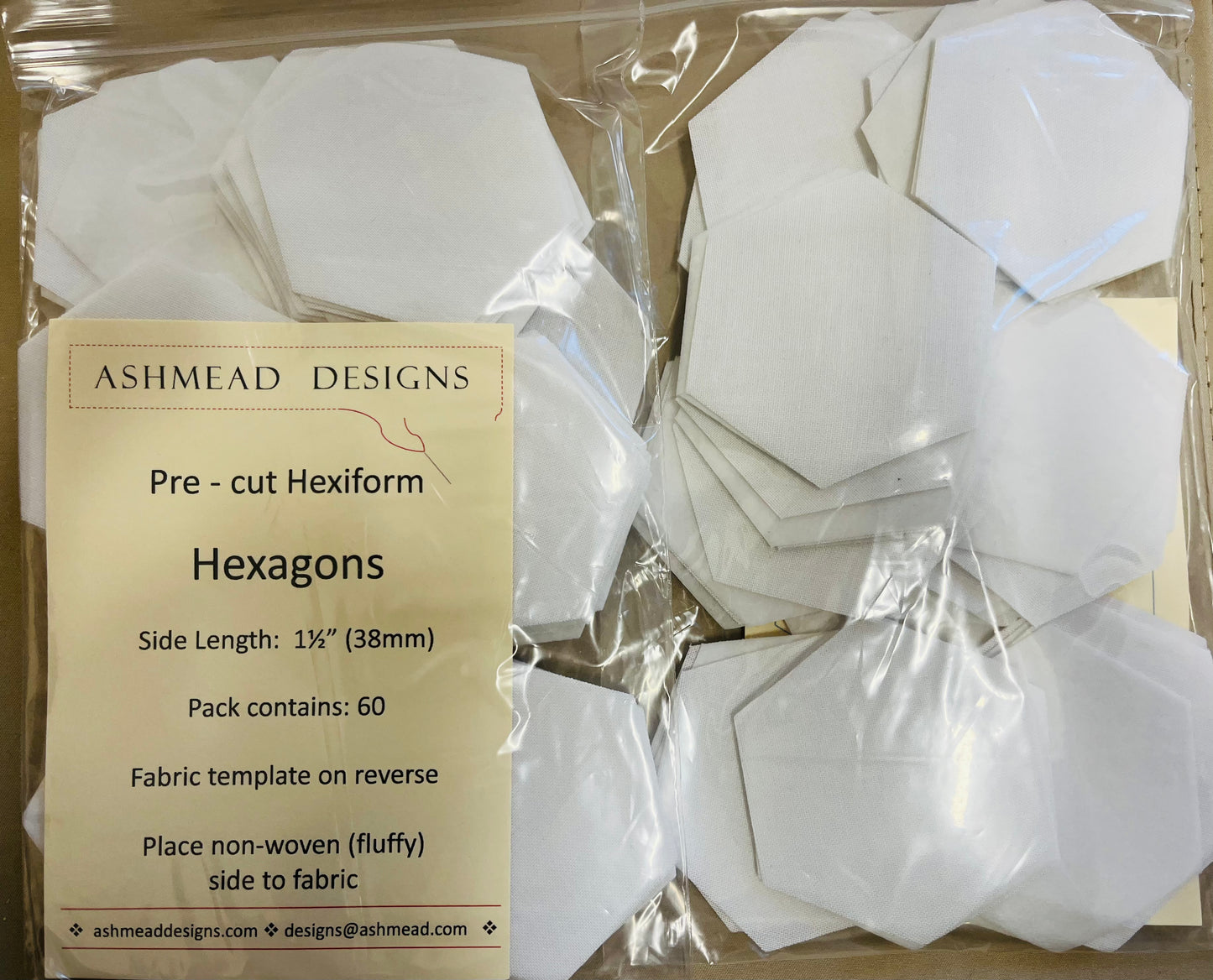 Pre-Cut Quilting Hexiform English Paper Piecing Packs by Ashmead Designs **SALE**