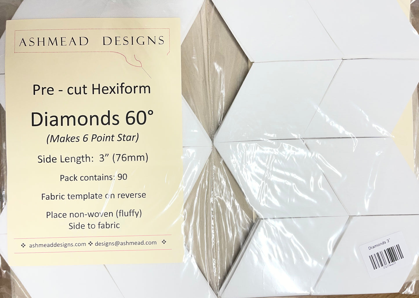 Pre-Cut Quilting Hexiform English Paper Piecing Packs by Ashmead Designs **SALE**