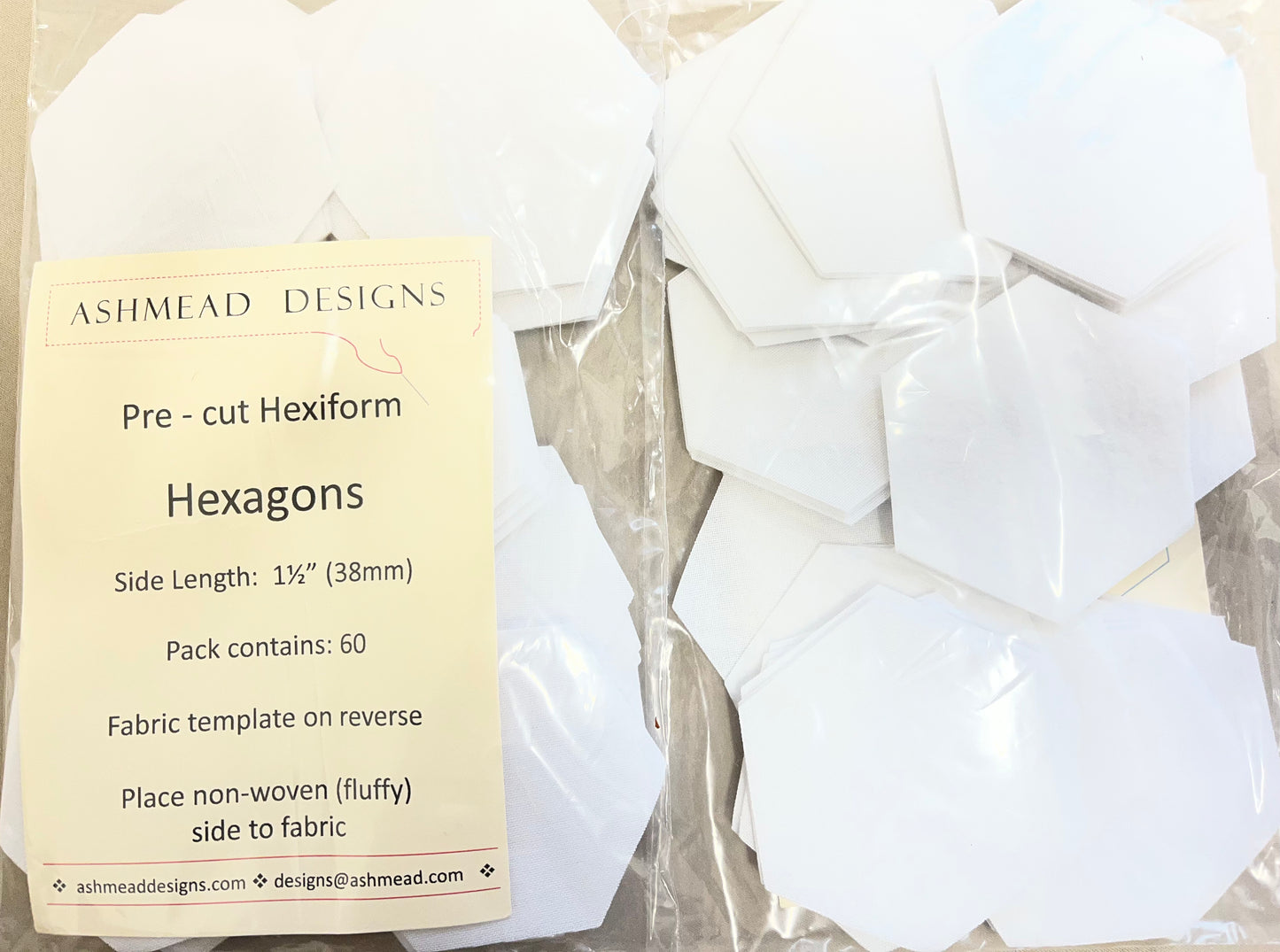 Pre-Cut Quilting Hexiform English Paper Piecing Packs by Ashmead Designs **SALE**