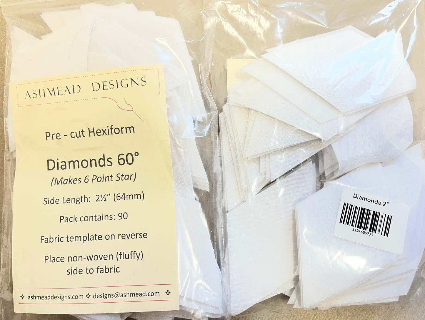 Pre-Cut Quilting Hexiform English Paper Piecing Packs by Ashmead Designs **SALE**