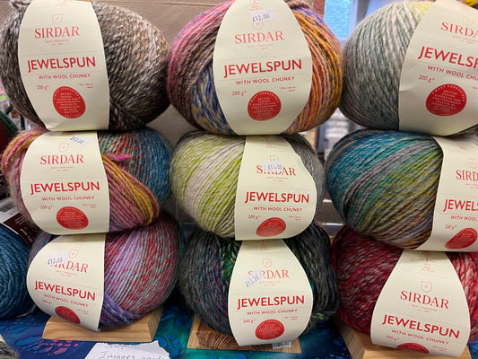 Sirdar Jewelspun with Wool Chunky Yarn - 200g Balls - Various Colours