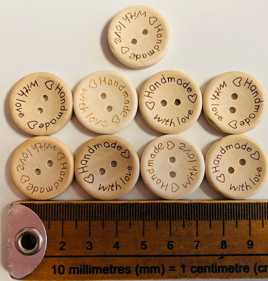Made With Love Wooden Button Packs