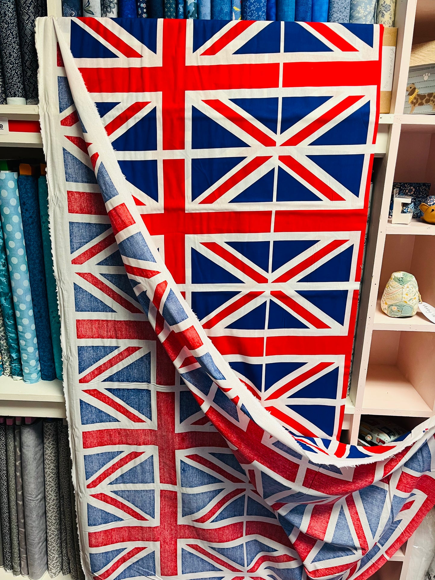 Union Jack British Flag 100% Cotton Fabric - Sold by the Metre