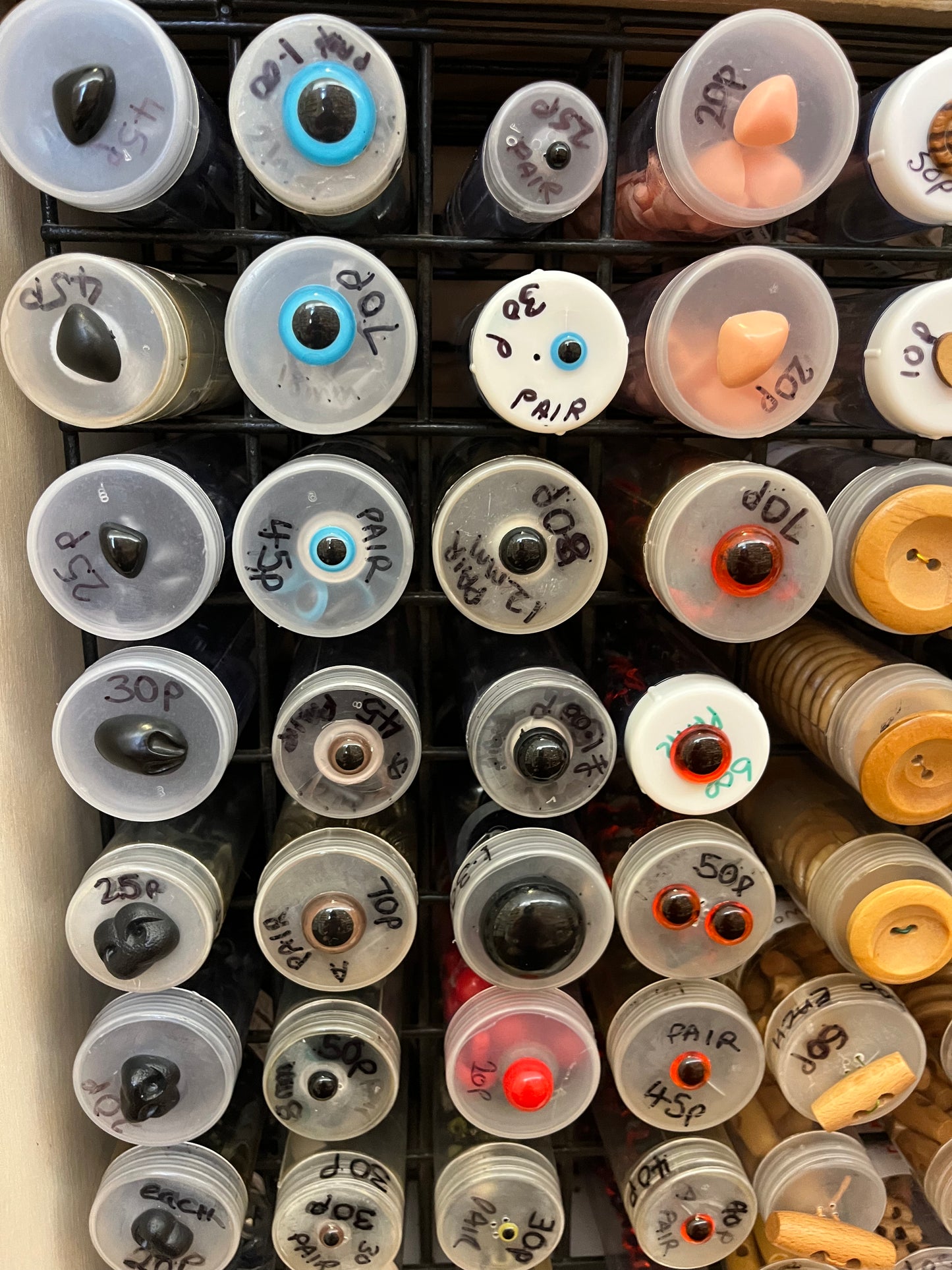 Safety Eyes & Teddy Noses - Various Sizes and Colours - Available in Shop only