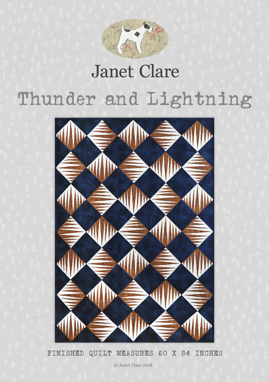Thunder and Lightning Quilt Pattern - by Janet Clare