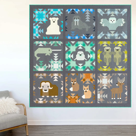 North Stars Sampler Quilt and Pillow Pattern - by Elizabeth Hartman