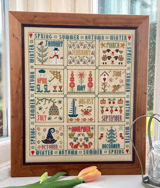 Our Year Cross Stitch Sampler - The Historical Sampler Company