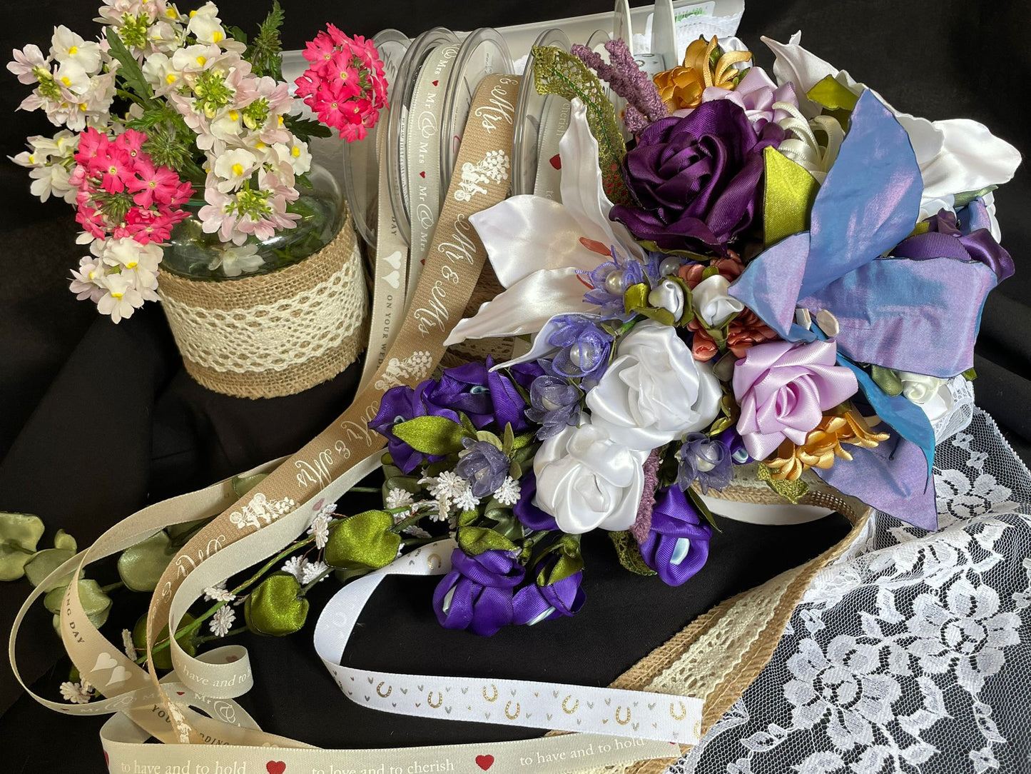 Wedding, Engagement, Anniversary and Special Occasion Ribbons - Available in our Retail Shop in Tavistock