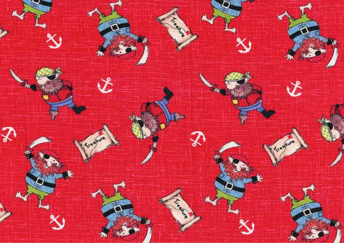 On The Hunt for Pirate Treasure! Fabric Collection - Sold by the Half Metre