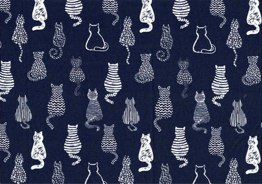 Cats for Cat Lovers - Printed 100% Cotton Fabric - Available by the Half Metre.