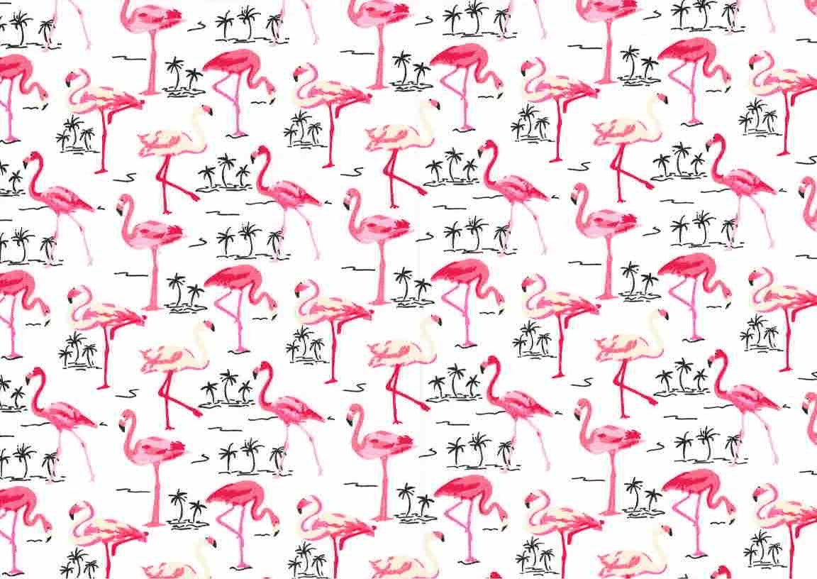 Flamingo Cotton Fabric - Sold by the Half Metre