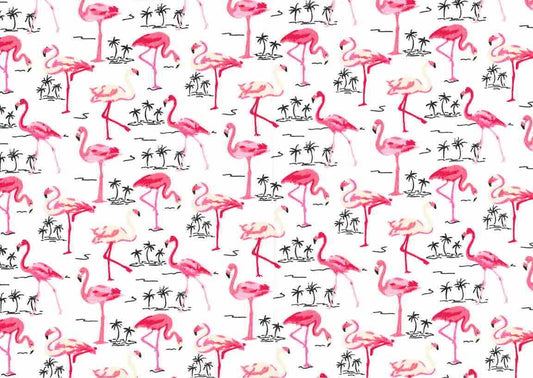 Flamingo Cotton Fabric - Sold by the Half Metre