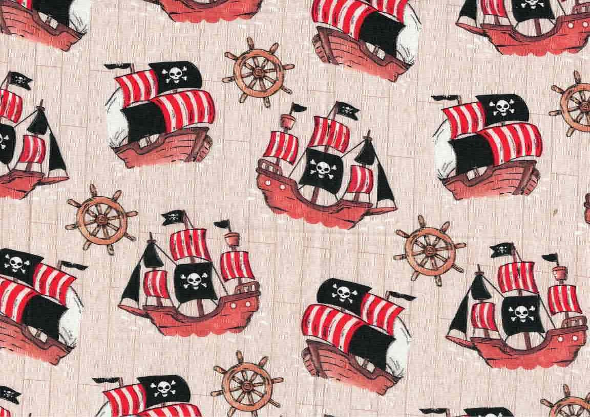 On The Hunt for Pirate Treasure! Fabric Collection - Sold by the Half Metre