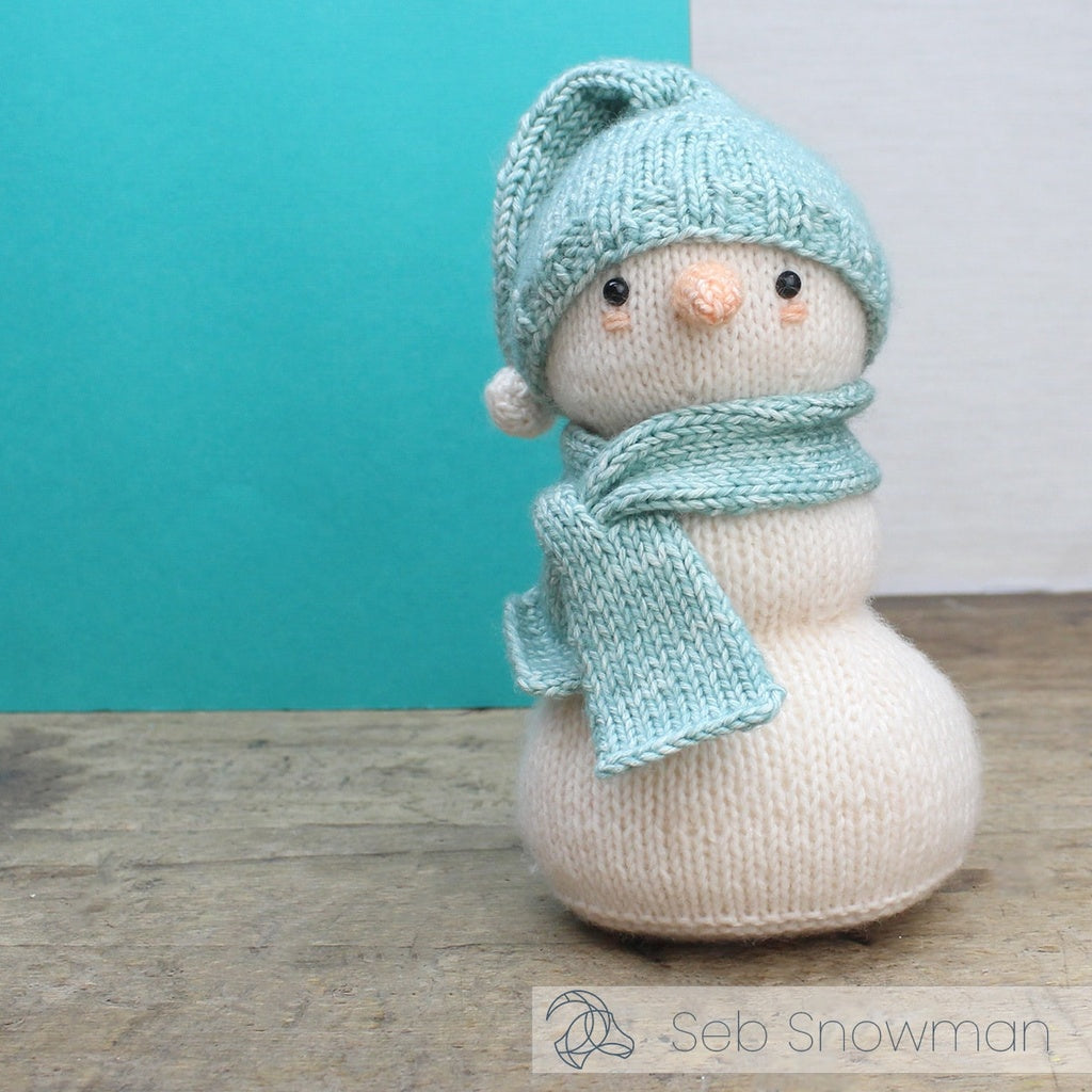 Seb the Snowman Knitting Kit - by Hardicraft