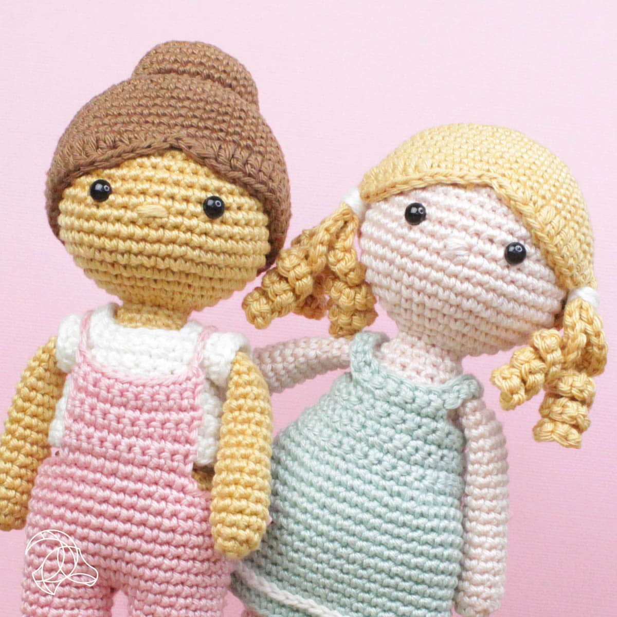 Little Girl in Pink Dungarees - Doll Crochet Kit - by Hardicraft