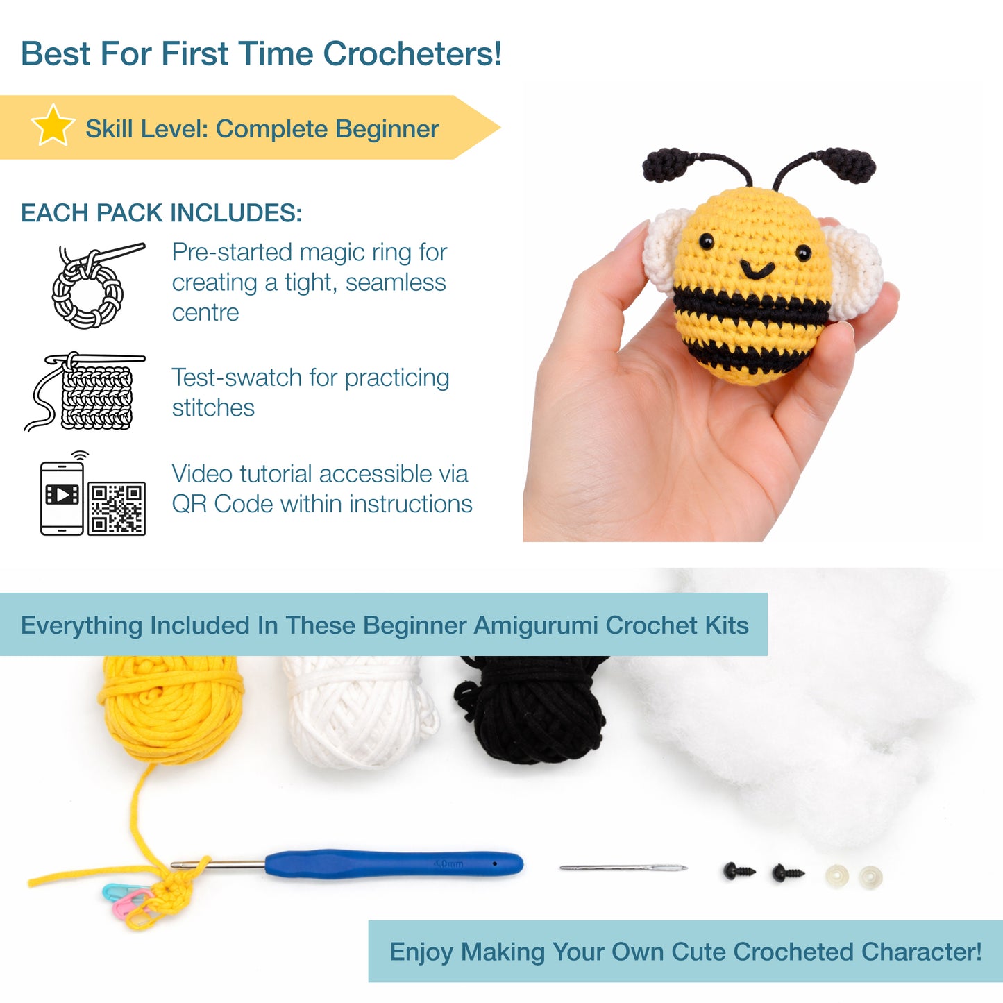 Amigurumi Crochet Kits - For Beginners and Children
