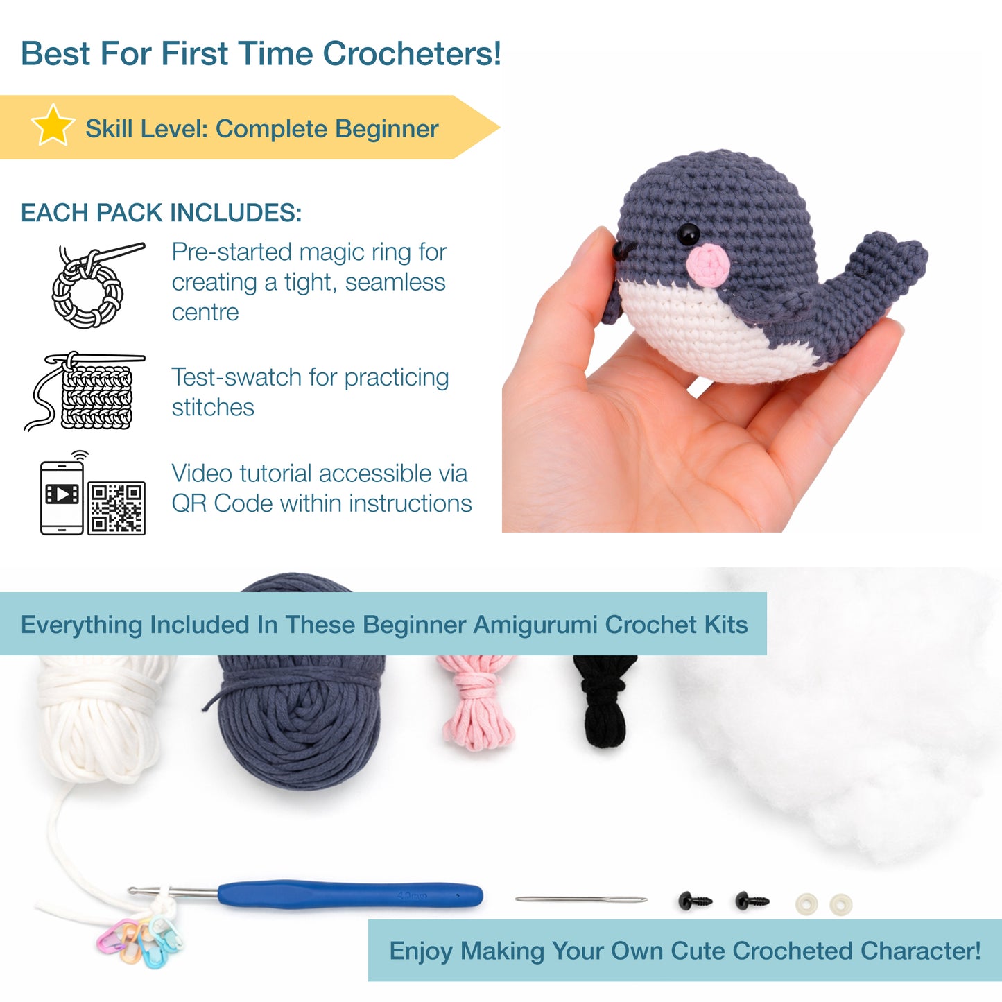 Amigurumi Crochet Kits - For Beginners and Children