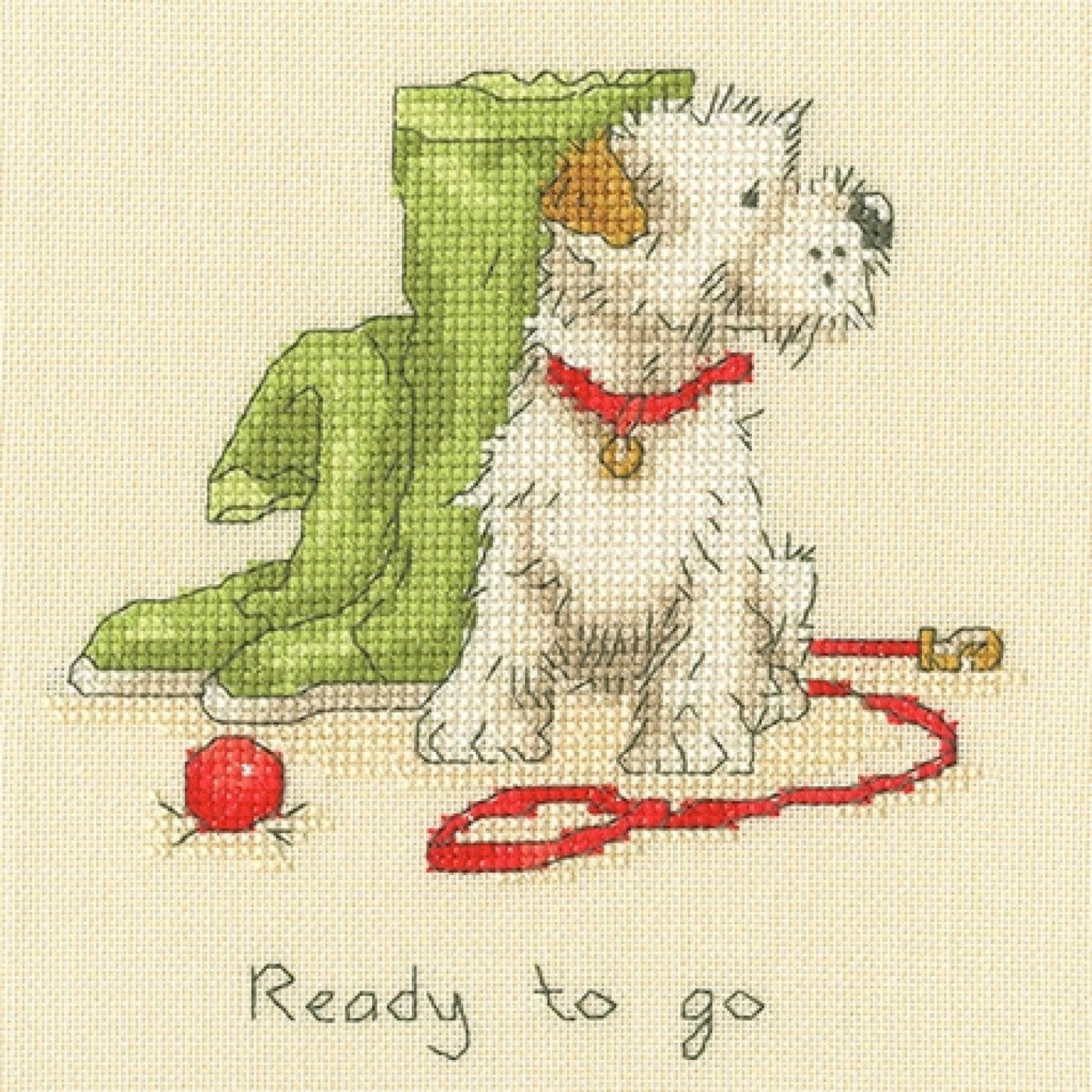 Jack Russell is Ready to Go! - Counted Cross Stitch Kit by Bothy Threads