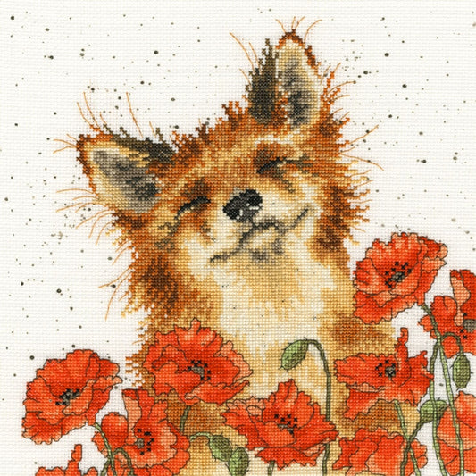 Summer Fox & Poppies Counted Cross Stitch Kit by Bothy Threads XHD33