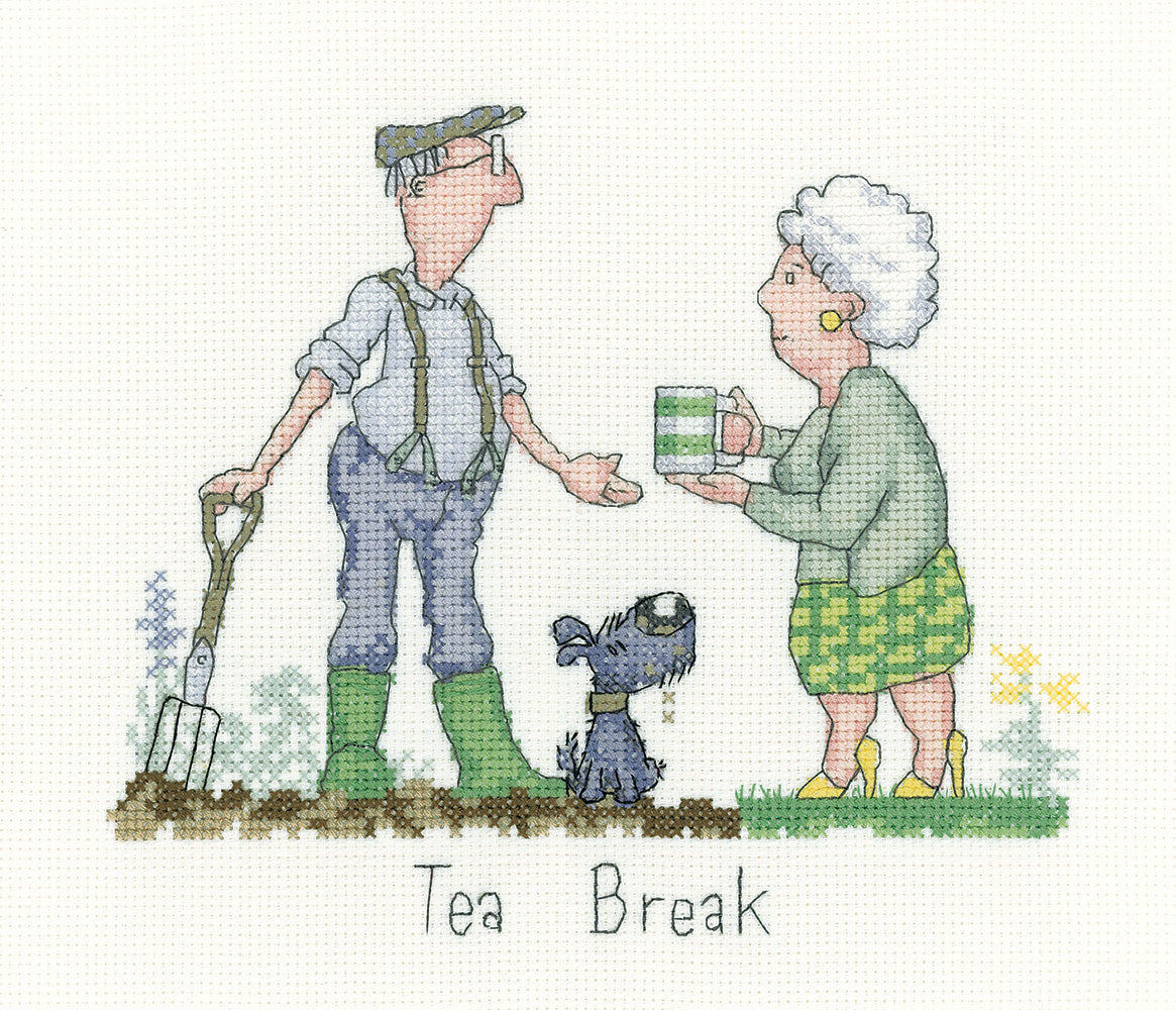 Gardeners Tea Break - Counted Cross Stitch Embroidery