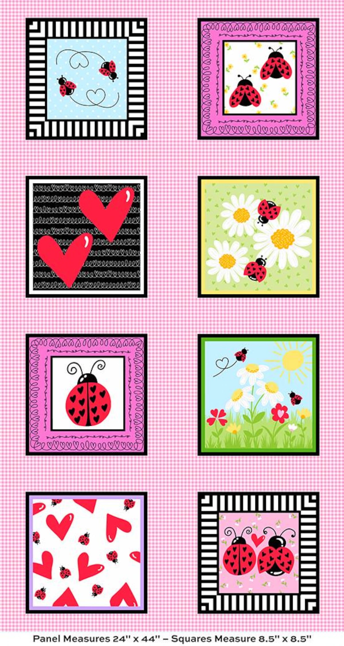 Little Ladies Promise Panel Blossom Cotton Quilt Fabric by Makower - A-10499-E