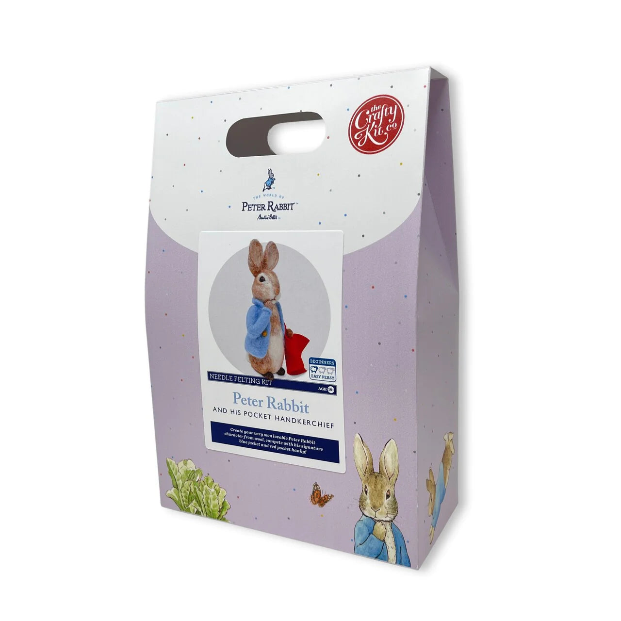 Peter Rabbit and his Pocket Handkerchief Needle Felting Kit from The Crafty Kit Company