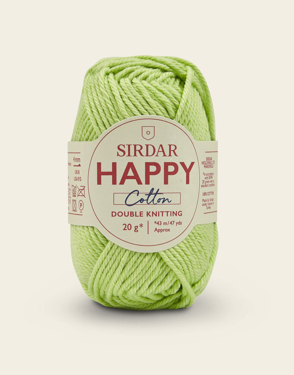 Sirdar Happy Cotton DK - 100% Cotton DK Yarn In A Mini 20g ball