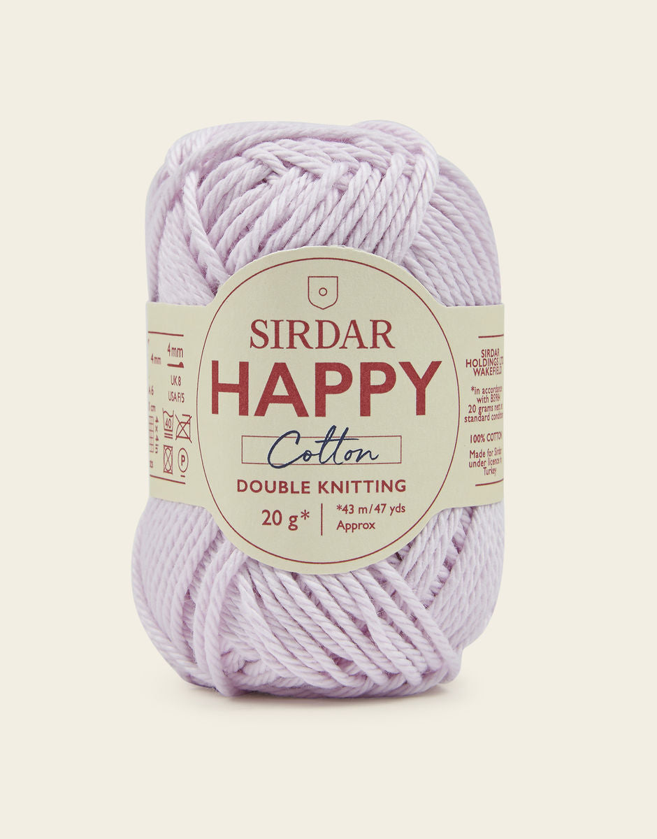 Sirdar Happy Cotton DK - 100% Cotton DK Yarn In A Mini 20g ball