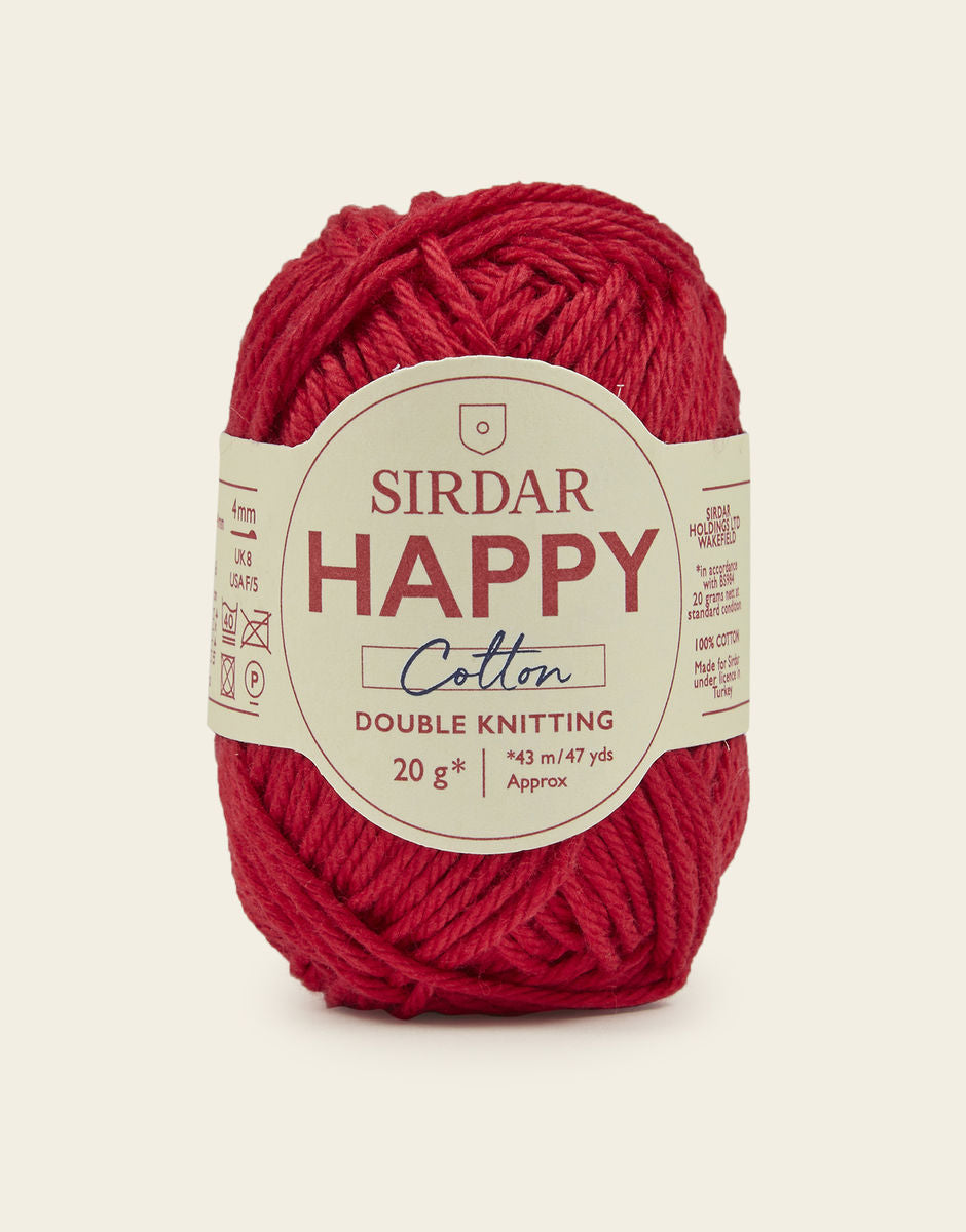 Sirdar Happy Cotton DK - 100% Cotton DK Yarn In A Mini 20g ball