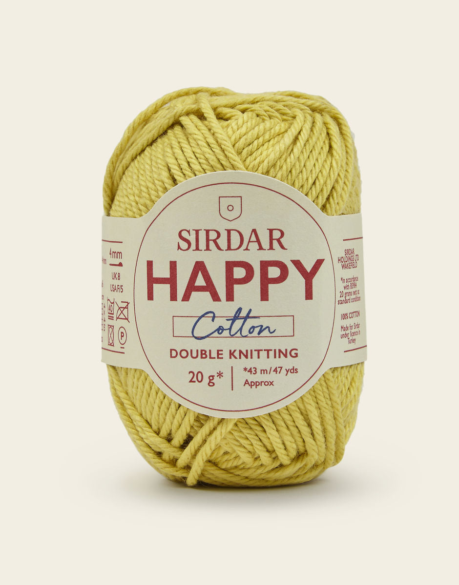 Sirdar Happy Cotton DK - 100% Cotton DK Yarn In A Mini 20g ball