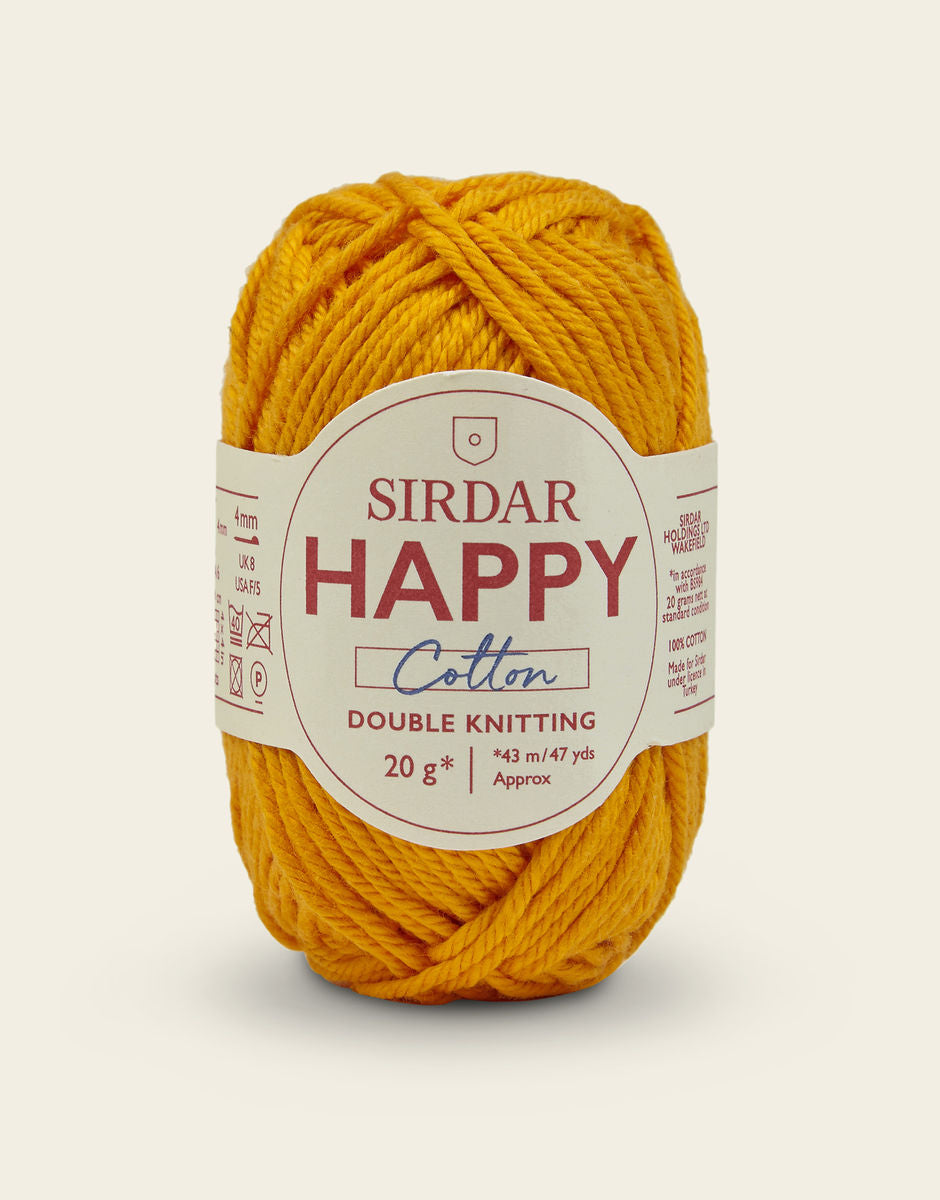 Sirdar Happy Cotton DK - 100% Cotton DK Yarn In A Mini 20g ball