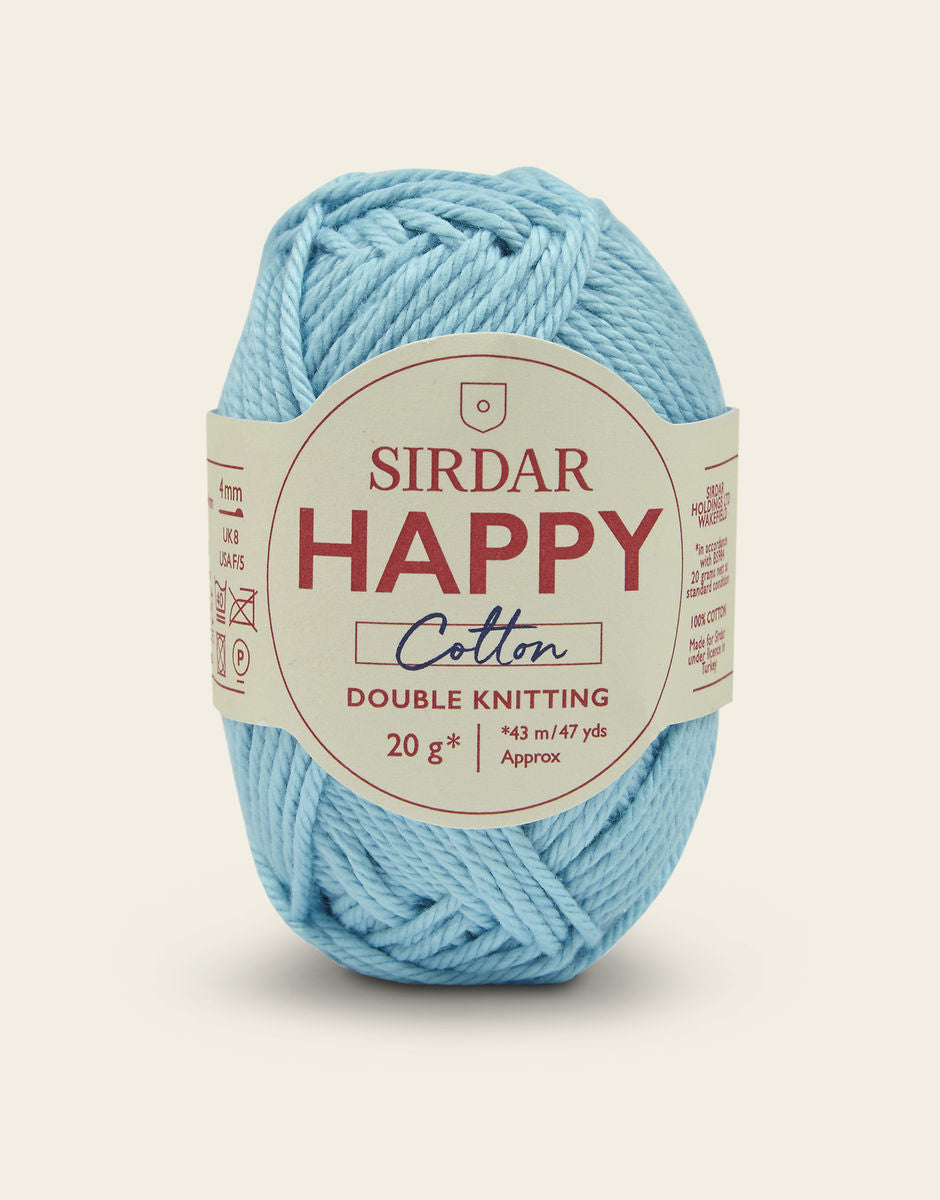 Sirdar Happy Cotton DK - 100% Cotton DK Yarn In A Mini 20g ball