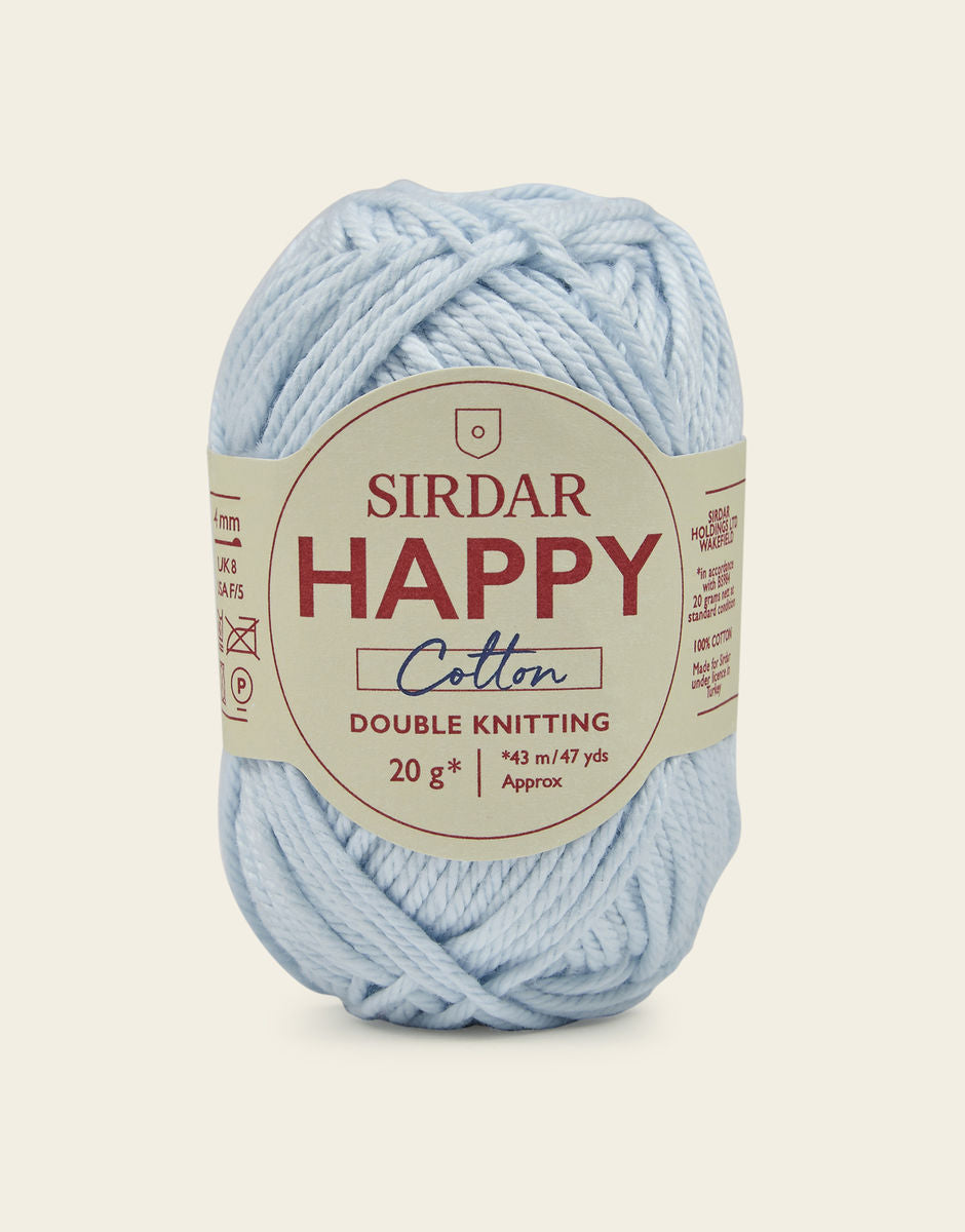 Sirdar Happy Cotton DK - 100% Cotton DK Yarn In A Mini 20g ball