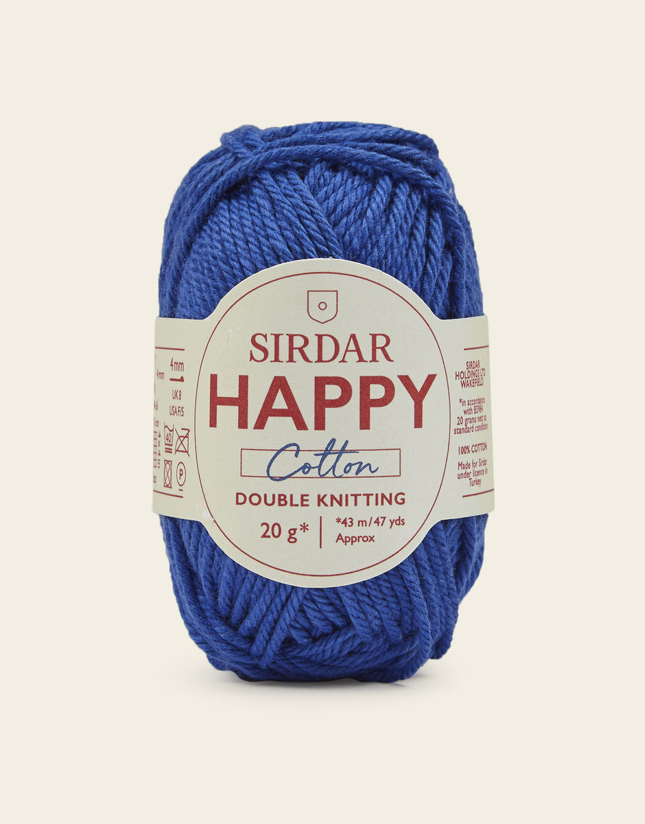 Sirdar Happy Cotton DK - 100% Cotton DK Yarn In A Mini 20g ball