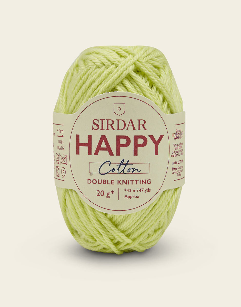 Sirdar Happy Cotton DK - 100% Cotton DK Yarn In A Mini 20g ball