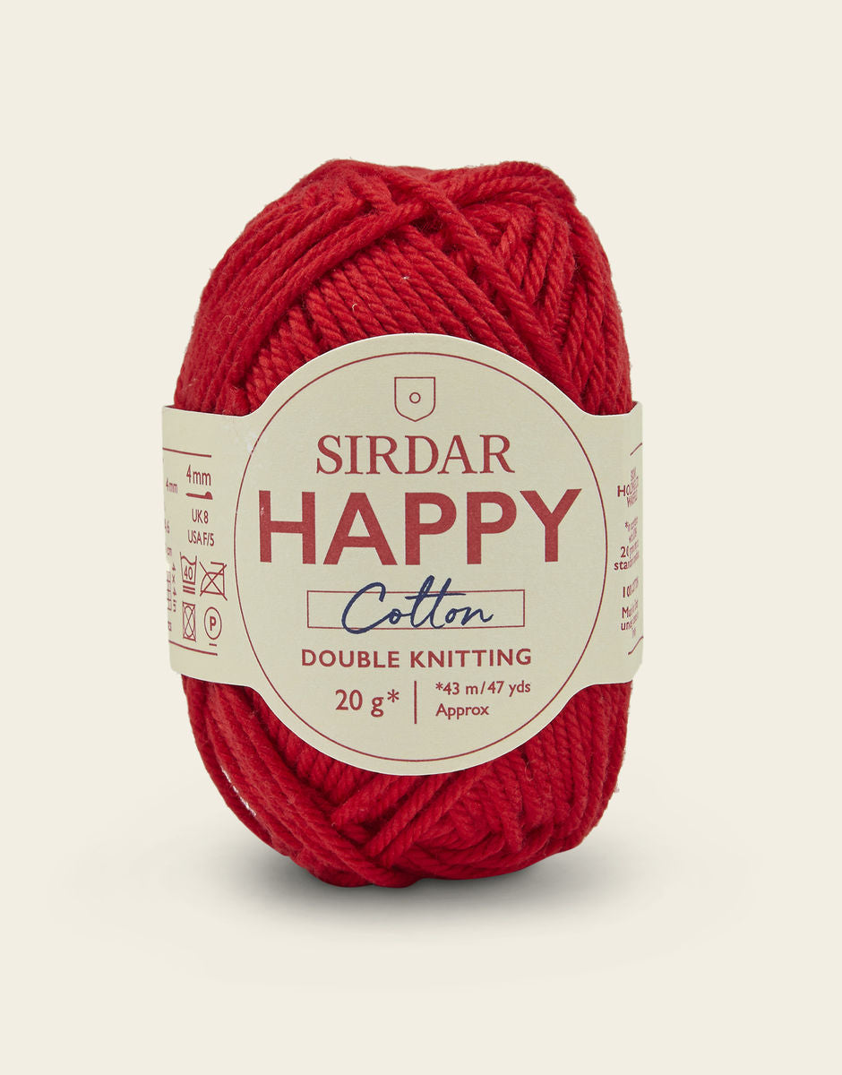 Sirdar Happy Cotton DK - 100% Cotton DK Yarn In A Mini 20g ball