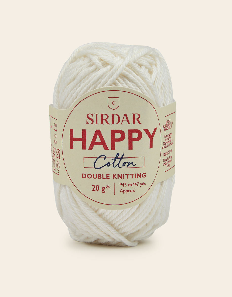 Sirdar Happy Cotton DK - 100% Cotton DK Yarn In A Mini 20g ball