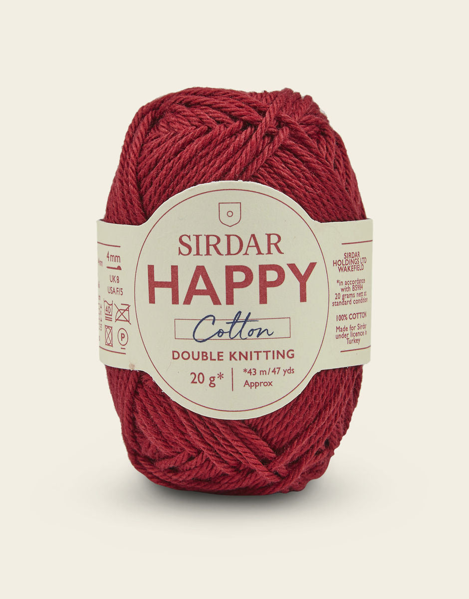 Sirdar Happy Cotton DK - 100% Cotton DK Yarn In A Mini 20g ball