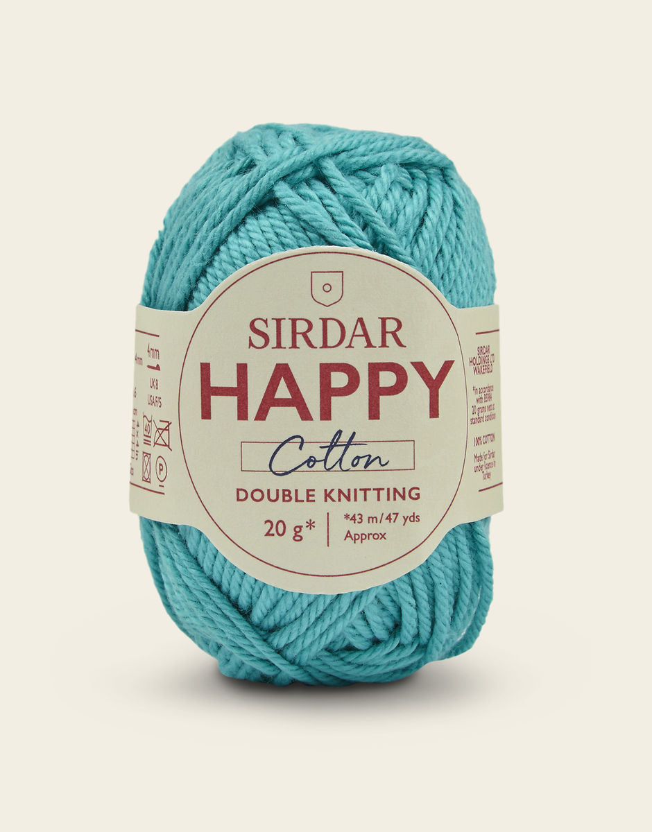 Sirdar Happy Cotton DK - 100% Cotton DK Yarn In A Mini 20g ball