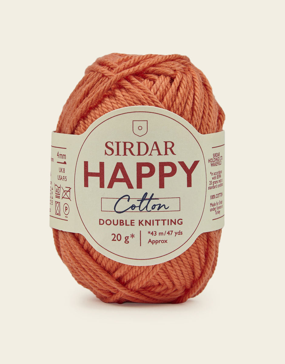 Sirdar Happy Cotton DK - 100% Cotton DK Yarn In A Mini 20g ball