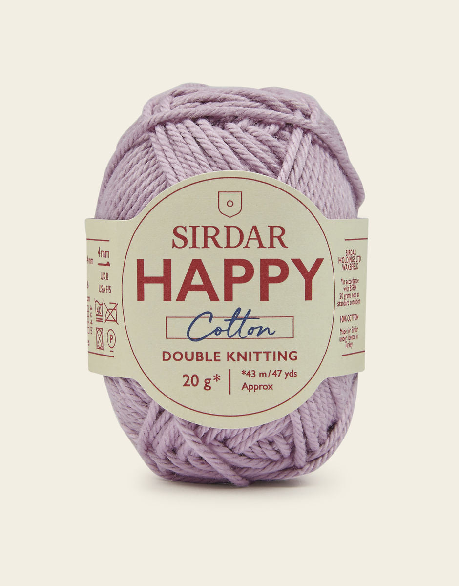 Sirdar Happy Cotton DK - 100% Cotton DK Yarn In A Mini 20g ball