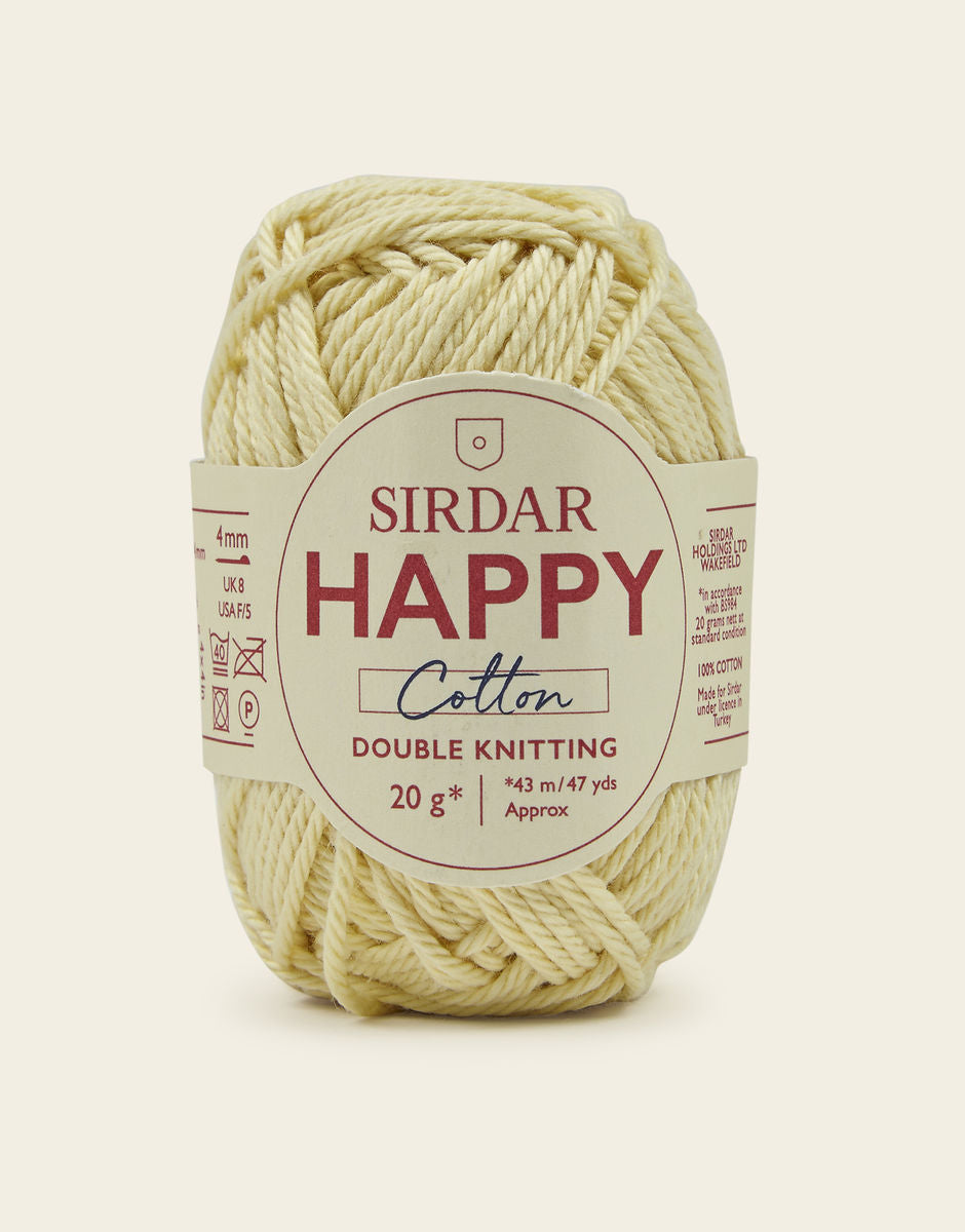 Sirdar Happy Cotton DK - 100% Cotton DK Yarn In A Mini 20g ball