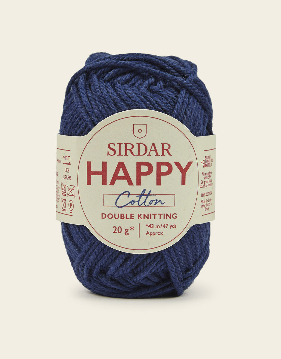 Sirdar Happy Cotton DK - 100% Cotton DK Yarn In A Mini 20g ball