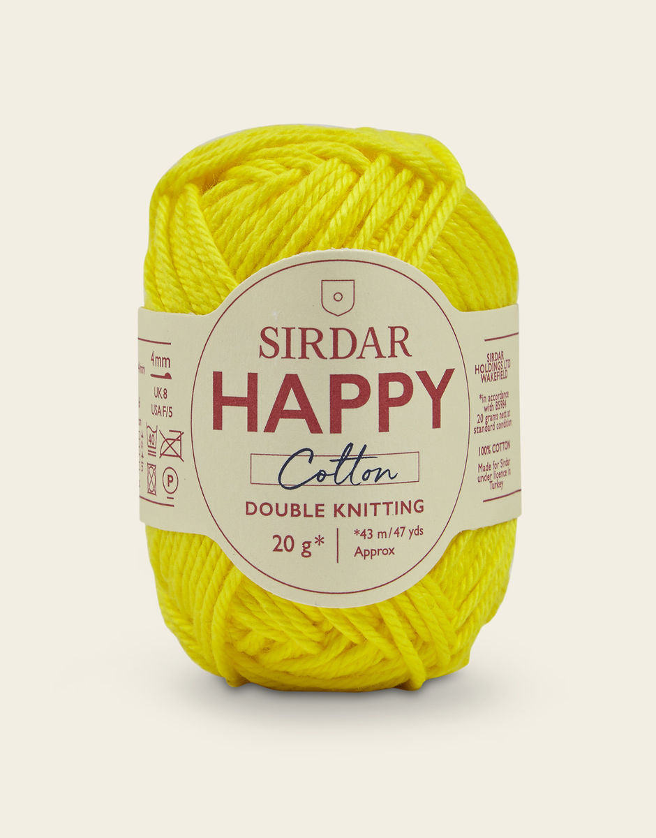 Sirdar Happy Cotton DK - 100% Cotton DK Yarn In A Mini 20g ball